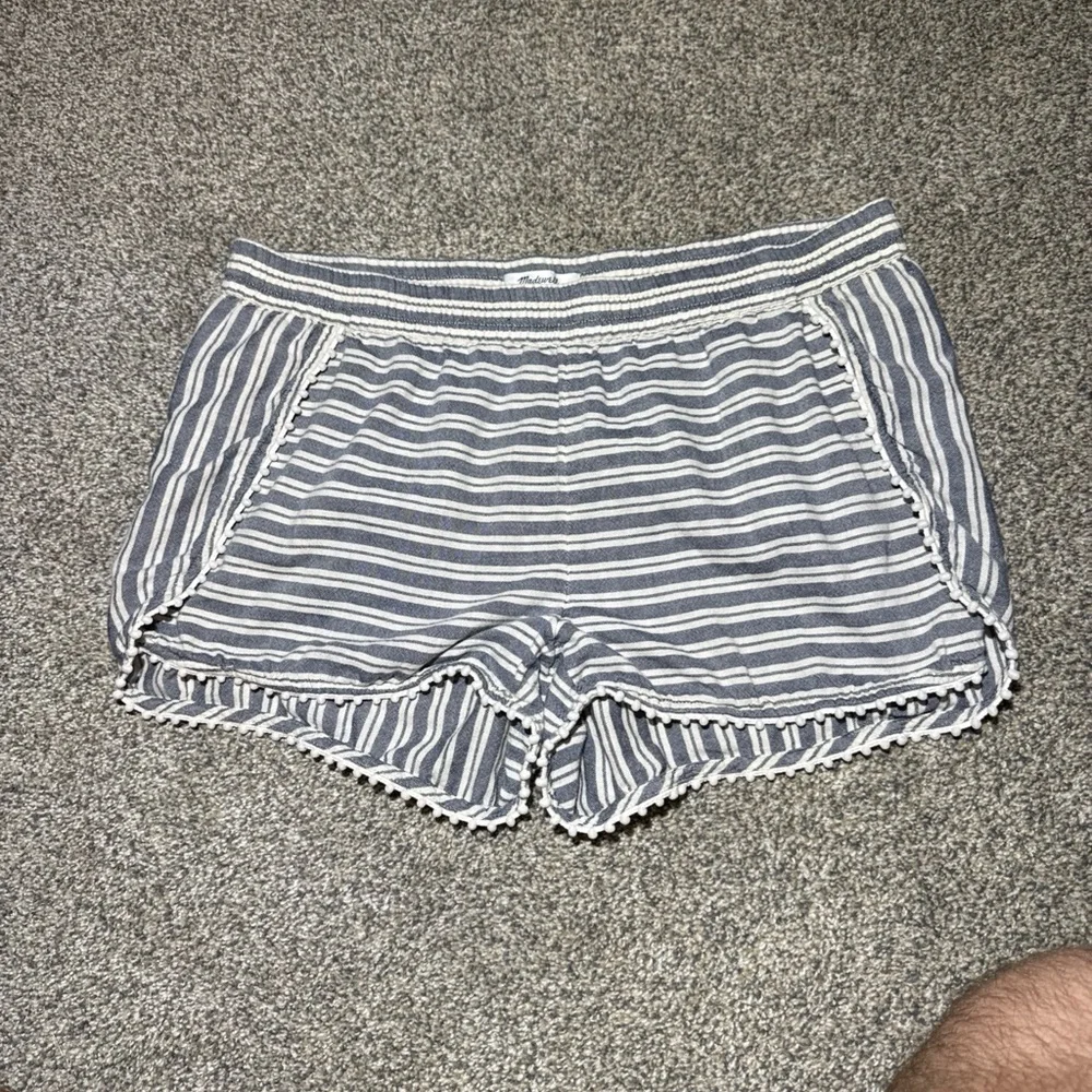 Madewell Oahu Cover-Up Stripe Shorts - Sz Medium - Picture 3 of 6